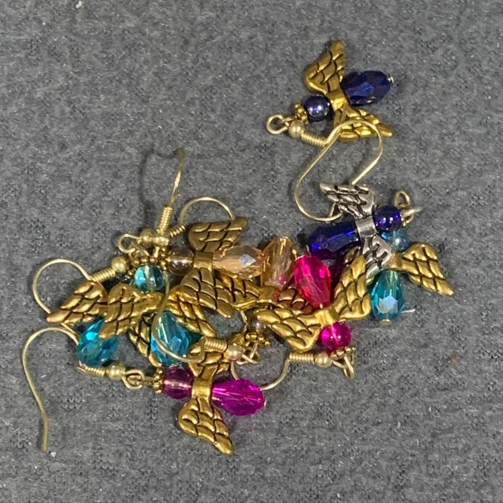 Angels Wings Charm Jewelry Making Lot Beaded Pendants Earrings Gold Silver‎ Bulk